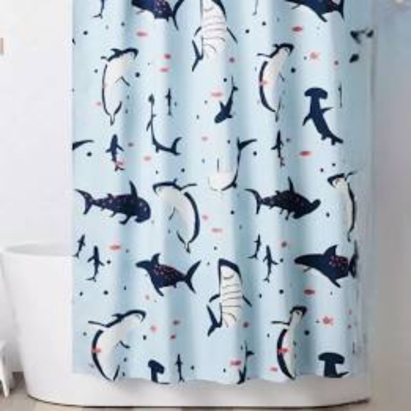 Pillowfort Bath New Pillowfort Shark Shower Curtain Poshmark